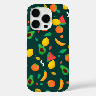 Funda iPhone 16 Pro Patrón de frutas