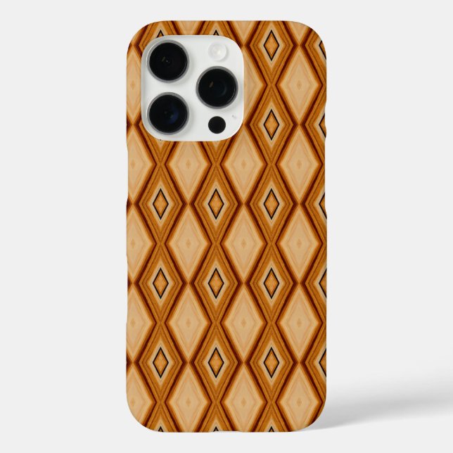 Funda iPhone 16 Pro Patrón de grano de madera (Reverso )