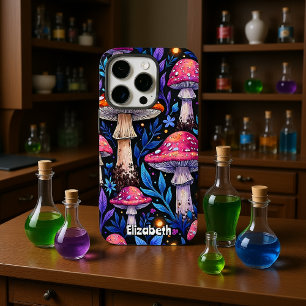 Funda iPhone 16 Pro Patrón de hongos psicodélicos