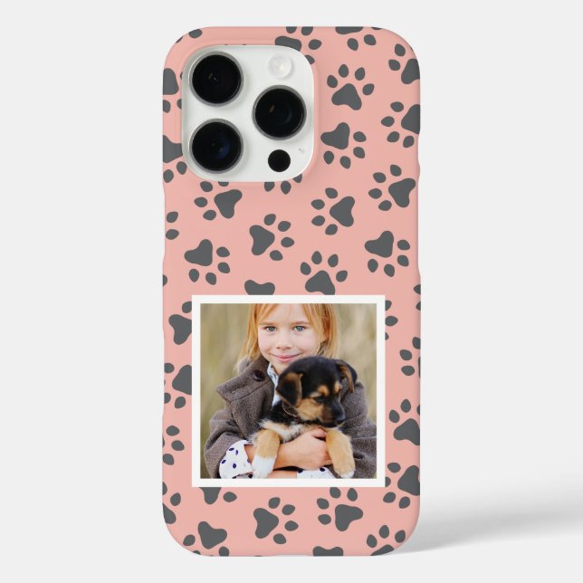 Funda iPhone 16 Pro Patrón de impresión fotográfica de Mascota rosa y  (Reverso )