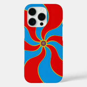 Funda iPhone 16 Pro Patrón de Onda en Espiral Colorido