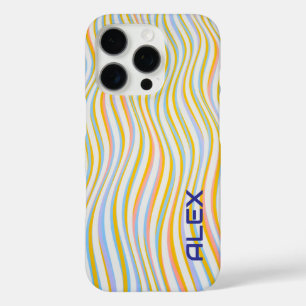 Funda iPhone 16 Pro Patrón de ondulación pasiva de fondo blanco