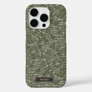 Funda iPhone 16 Pro Patrón de piel de animal salvaje del reptil de ser