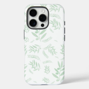 Funda iPhone 16 Pro Patrón de rama de olivo natural