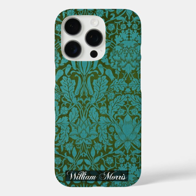 Funda iPhone 16 Pro Patrón de roble - William Morris (Reverso )