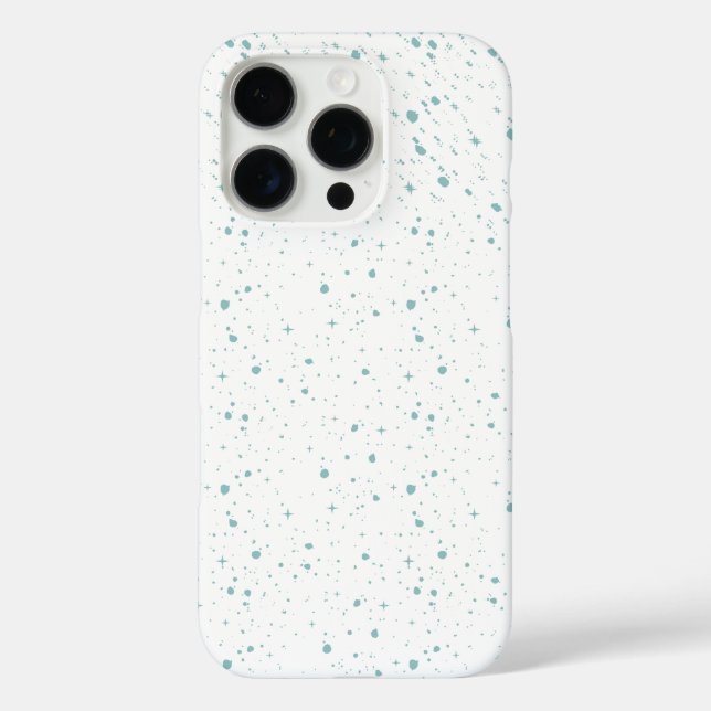 Funda iPhone 16 Pro Patrón de Snowmans y Snowflakes Seamless (Reverso )