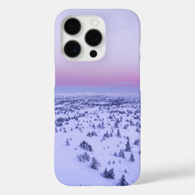 Funda iPhone 16 Pro Patrón de Snowmans y Snowflakes Seamless (Reverso )