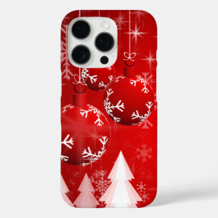 Funda iPhone 16 Pro Patrón de Snowmans y Snowflakes Seamless