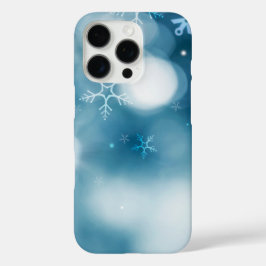 Funda iPhone 16 Pro Patrón de Snowmans y Snowflakes Seamless
