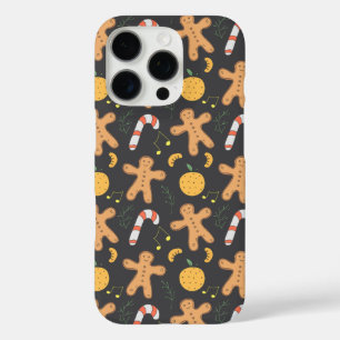Funda iPhone 16 Pro Patrón de Snowmans y Snowflakes Seamless