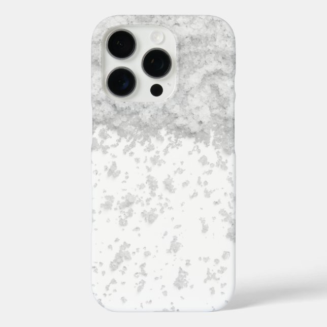 Funda iPhone 16 Pro Patrón de Snowmans y Snowflakes Seamless (Reverso )
