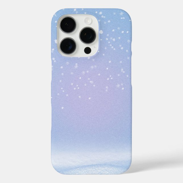 Funda iPhone 16 Pro Patrón de Snowmans y Snowflakes Seamless (Reverso )