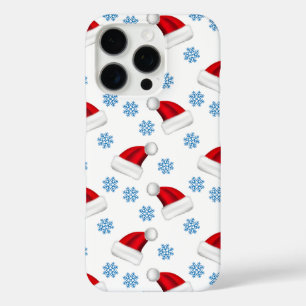 Funda iPhone 16 Pro Patrón de Snowmans y Snowflakes Seamless