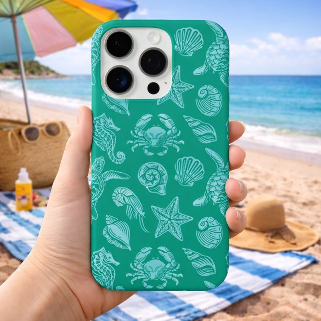 Funda iPhone 16 Pro Patrón de Vida Oceánica - Estética Marina (Subido por el creador)