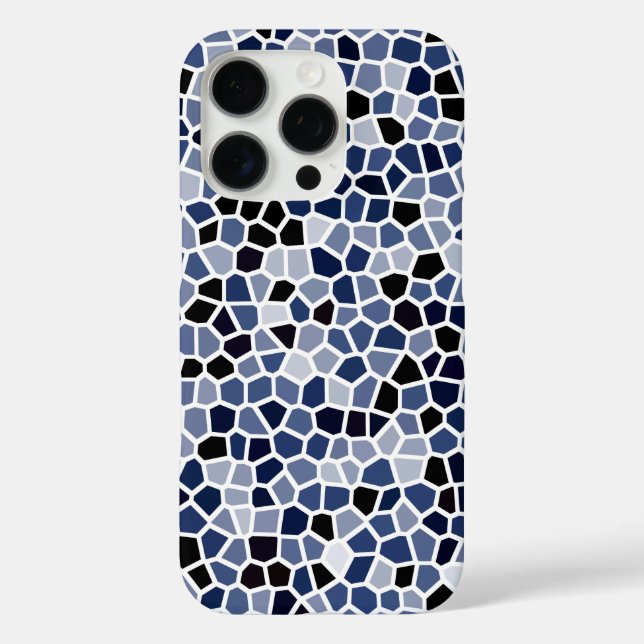 Funda iPhone 16 Pro Patrón de vidrio manchado azul de Guay (Reverso )