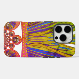 Funda iPhone 16 Pro Patrón decorativo africano colores de diseño moder