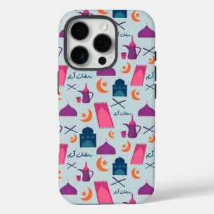 Funda iPhone 16 Pro Patrón Feliz Ramadan