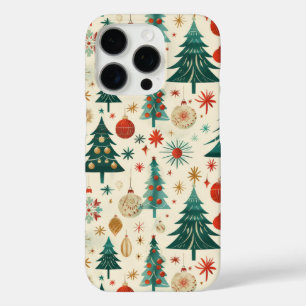 Funda iPhone 16 Pro Patrón festivo de vacaciones de invierno