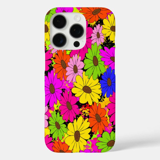 Funda iPhone 16 Pro Patrón floral (Reverso )