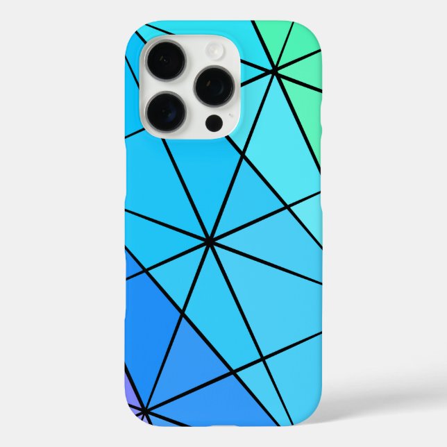 Funda iPhone 16 Pro Patrón geométrico moderno (Reverso )