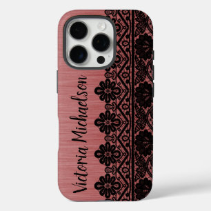 Funda iPhone 16 Pro Patrón leopardo en rosa