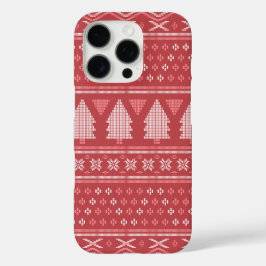 Funda iPhone 16 Pro Patrón moderno de árbol de navidad flojo