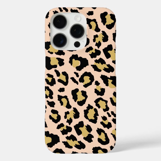 Funda iPhone 16 Pro Patrón moderno de impresión de animales con leopar (Reverso )