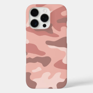 Funda iPhone 16 Pro Patrón moderno Rubor Rosa turbio de camo rosado