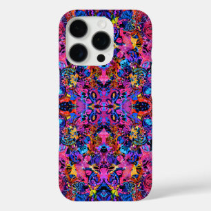 Funda iPhone 16 Pro Patrones florales abstractos coloridos lindos