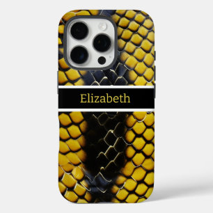 Funda iPhone 16 Pro Patrones vibrantes de una serpiente venenosa