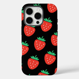 Funda iPhone 16 Pro pattern strawberries