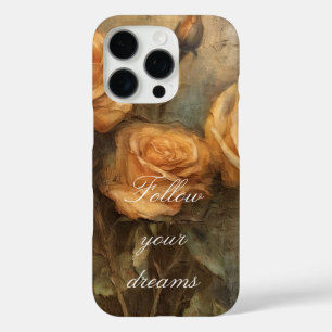 Funda iPhone 16 Pro Peach Rosa Floral Romántica