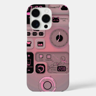 Funda iPhone 16 Pro Pegatina de teléfono estética rosa linda