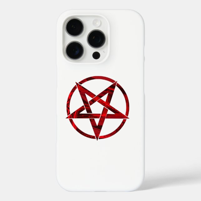 Funda iPhone 16 Pro Pentagram del diablo Rojo (Reverso )