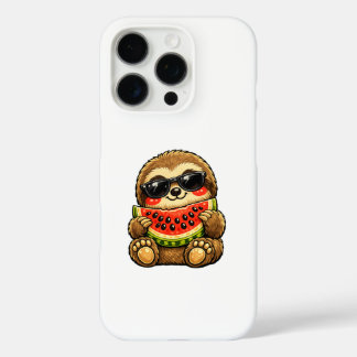 Funda iPhone 16 Pro Perezoso lindo con sandía