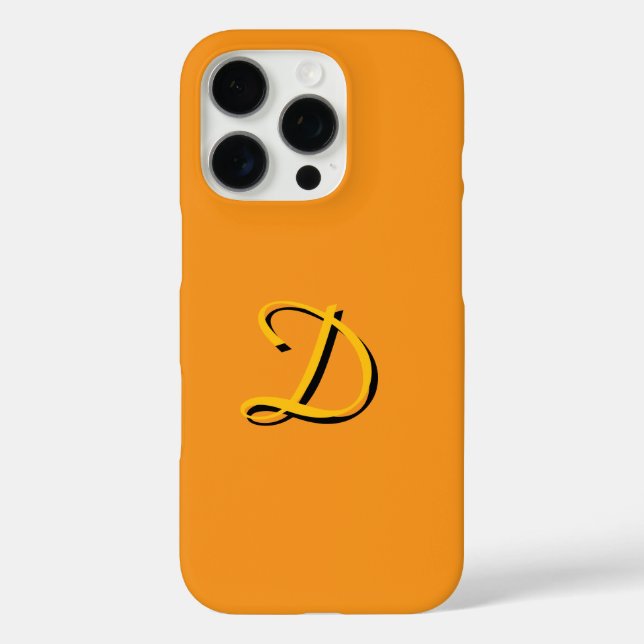 Funda iPhone 16 Pro Personalice Con Su Monograma Gold (Reverso )