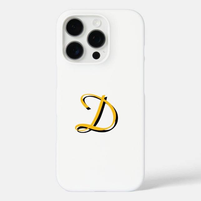 Funda iPhone 16 Pro Personaliza Con Tu Monograma Blanco (Reverso )