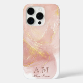 Funda iPhone 16 Pro Personalizable de tinta color de agua rosa rosa