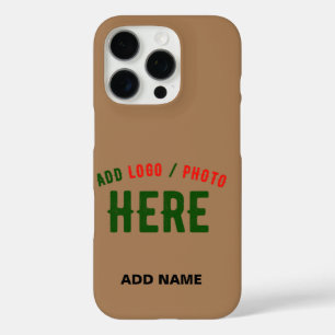 FUNDA iPhone 16 PRO PERSONALIZABLE MODERNO ELEGANTE BROWN VERIFICADO M