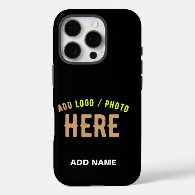 FUNDA iPhone 16 PRO PERSONALIZABLE MODERNO ESTILO NEGRO VERIFICADO MAR (Reverso )