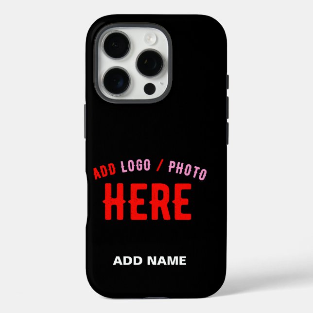 FUNDA iPhone 16 PRO PERSONALIZABLE MODERNO ESTILO NEGRO VERIFICADO MAR (Reverso )