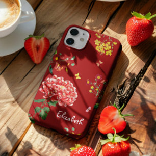 Funda iPhone 16 Pro Personalizado Bonito Color Cuto Flores Jardín Dibu