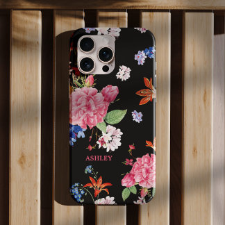 Funda iPhone 16 Pro Personalizado elegante y moderna floral camellia e