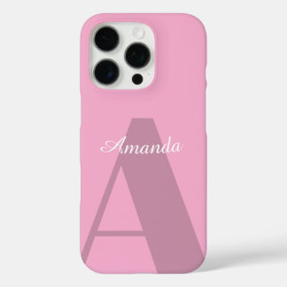 Funda iPhone 16 Pro personalizado femenina de la tipografía rosa paste