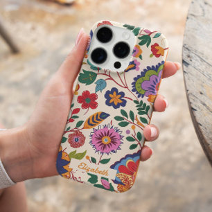 Funda iPhone 16 Pro Personalizado Jardín de flores de color vintage ro
