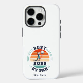 Funda iPhone 16 Pro Personalizado Mejor Jefe De Par Retro Golf Lover