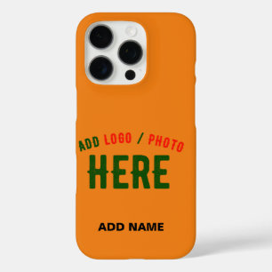 FUNDA iPhone 16 PRO PERSONALIZADO MODERNO ESTILO NARANJA OSCURO VERIFI