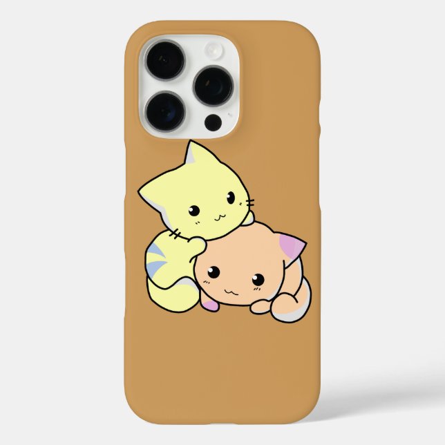Funda iPhone 16 Pro personalizados de gatitos acurrucarse gatos lindos (Reverso )