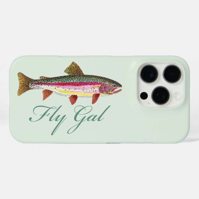 Funda iPhone 16 Pro Pesca con Mosca de Trucha (Reverso (Horizontal))