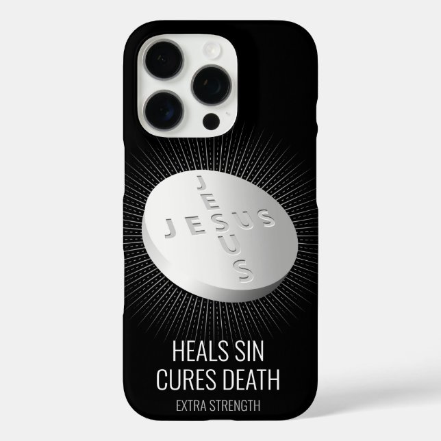 Funda iPhone 16 Pro Píldora de Jesús - Fe de Personalizable Pray Esper (Reverso )